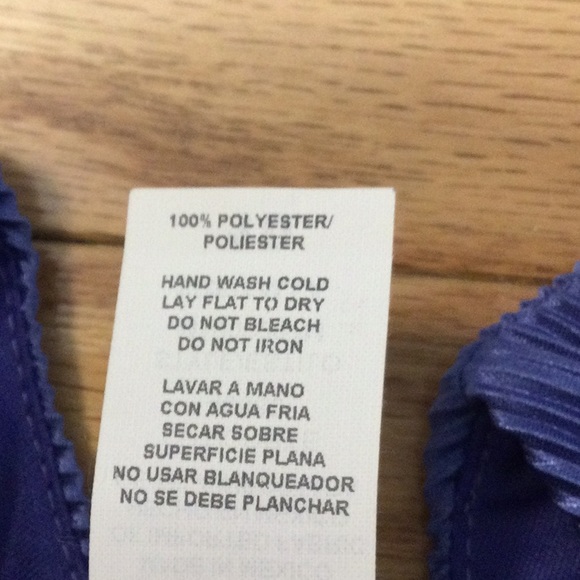 10 Connected Apparel periwinkle blue pleat ruffle dress - Picture 16 of 16